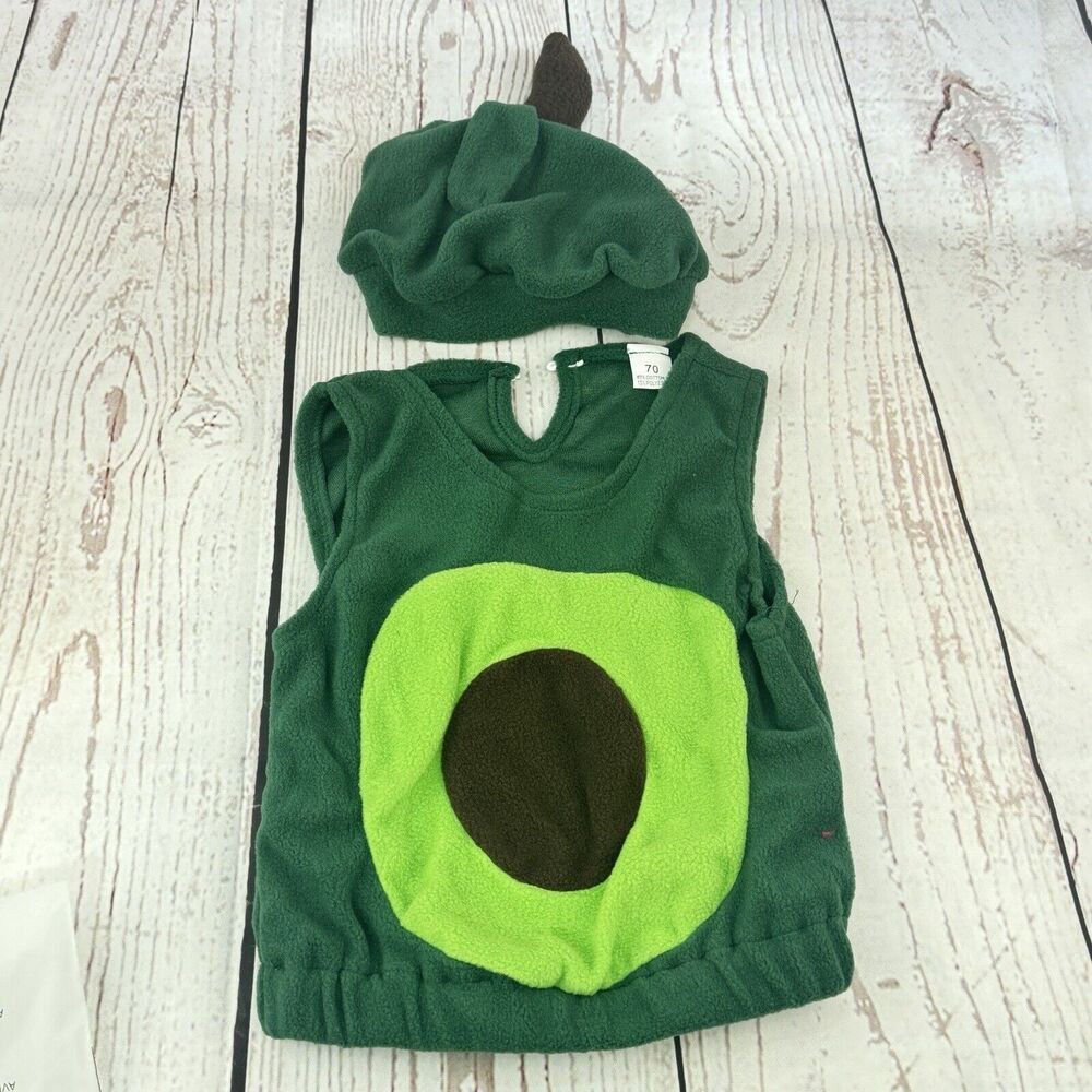 Halloween Avocado Costume 0-6 Months New Open Box No Tags 65% Cotton